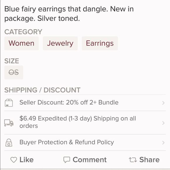 Fairy Earrings  - Picture 3 of 3